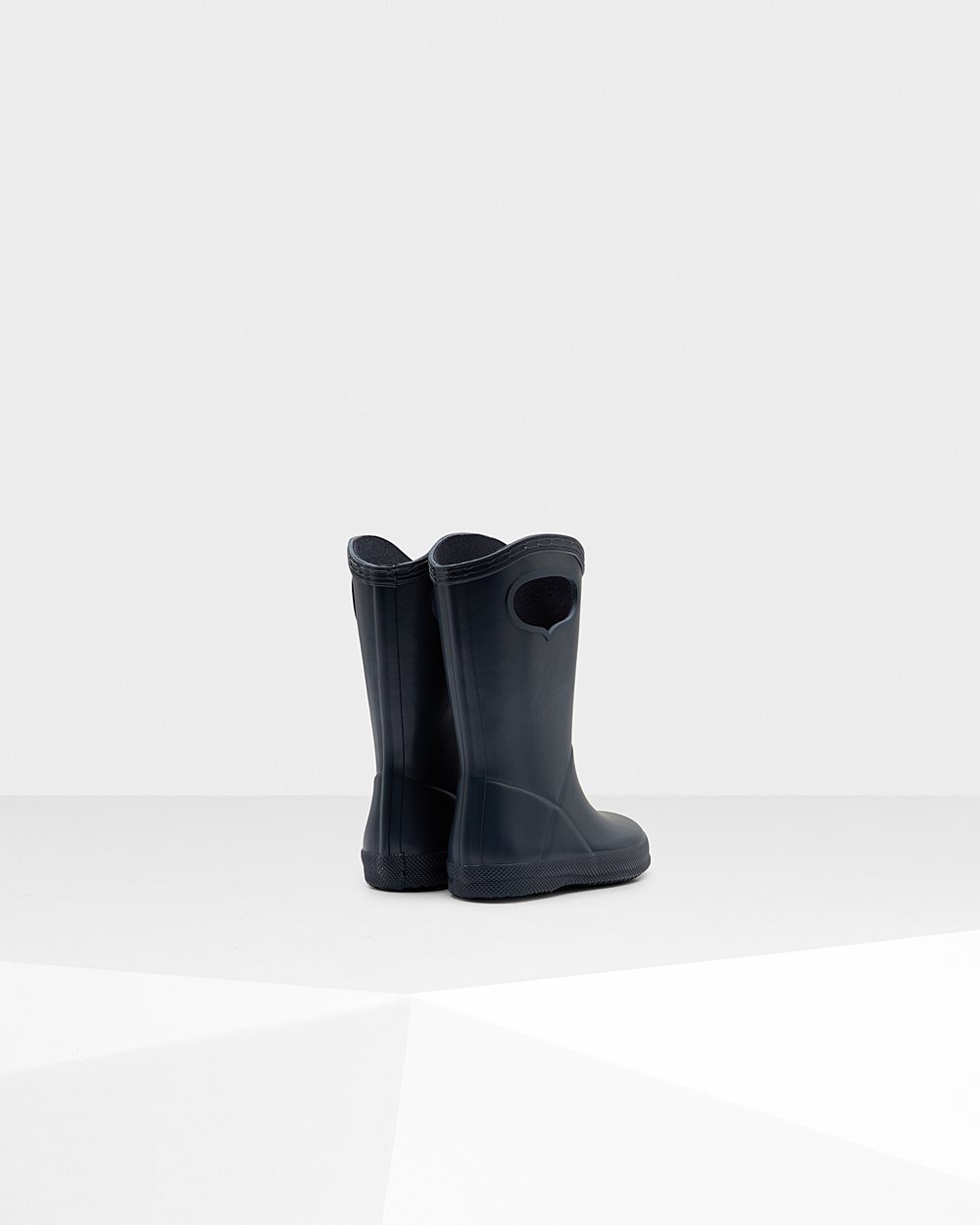 Kids Hunter Original First Classic Grab Handle | Rain Boots Navy | NZ-47836-SLPN